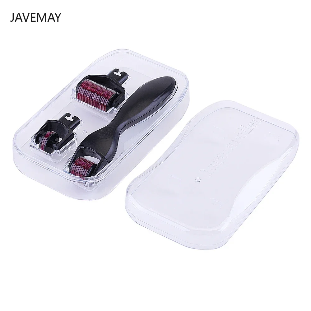 3 In 1 Titanium Needles DRS Derma Roller for Face Body Massager Hair Loss Treatment Mezoroller Microneedle Machine Skin Care