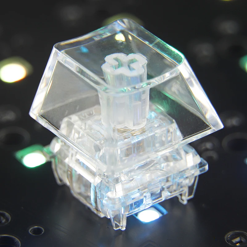 Crystal Clear Black Backlit RGB Personalizado DIY Key Caps Cereja R4 Perfil