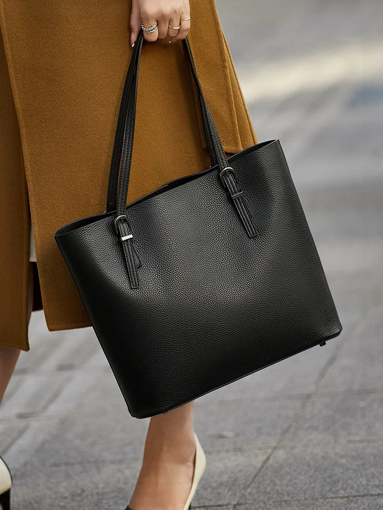 Leather Girl Shoulder Bags High Quality Woman Bags Large