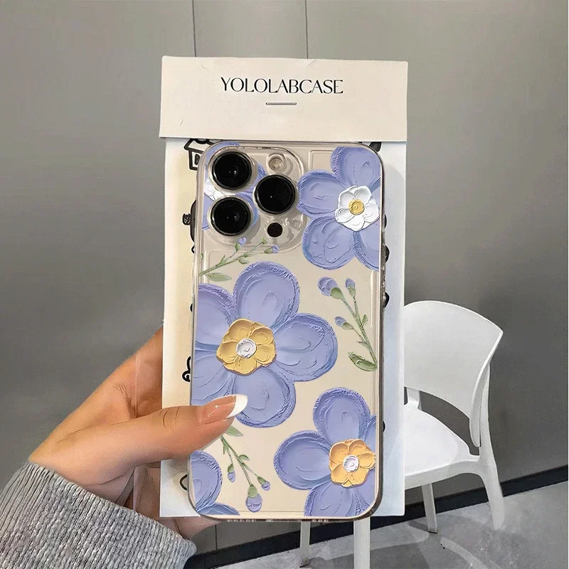 Elegant Violet Flower Phone Case - Floral Protective Cover