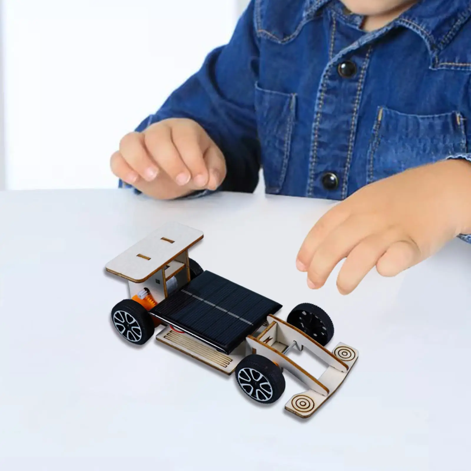 

Wooden Race Car Toy Science Kits DIY Experiment Project for School Gift