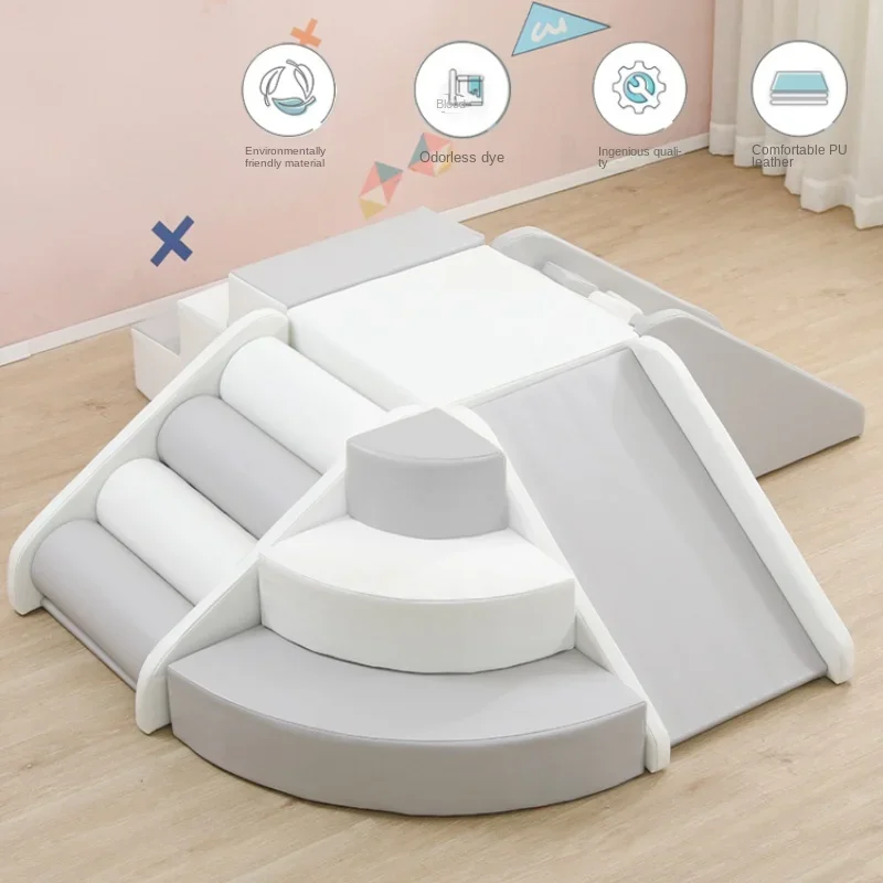

Children's Soft Sensory Training Corner Climbing Slide Baby Early Education Home Indoor Children's Large Toy Combination
