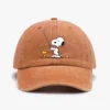 1pc "Snoopy" Printed Baseball Cap Unisex Retro Washed Distressed Sun Hat Outdoor Fashion Accessory Hat for Men & Women 5