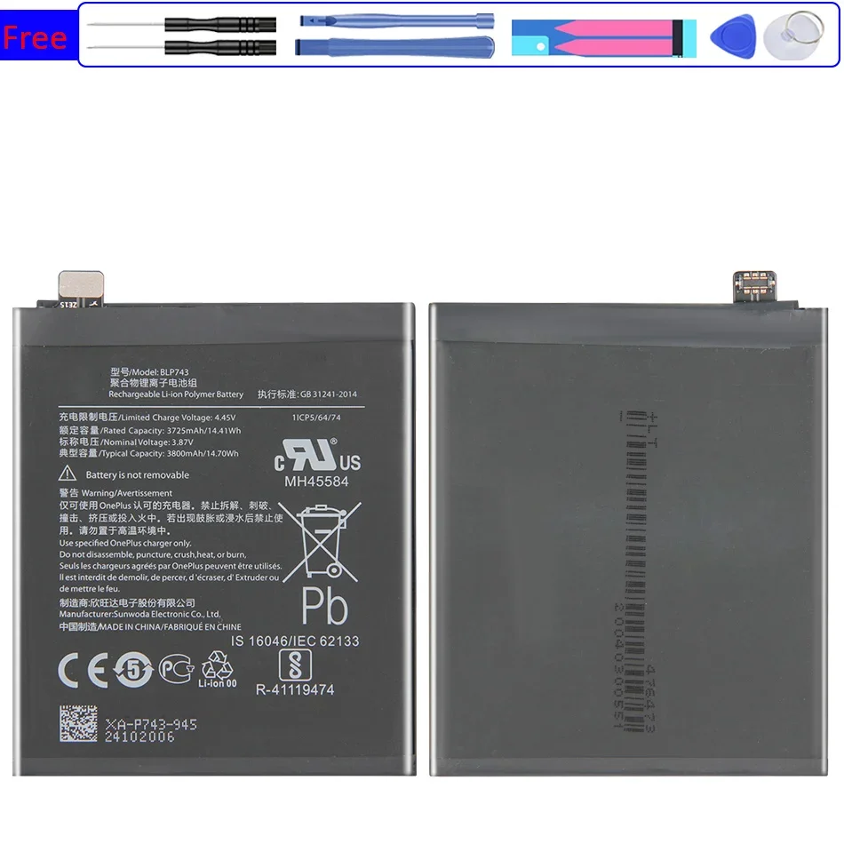 

Battery Replacement Battery for OnePlus 1 2 3T 5 5T 6 6T 7 7 Pro 7T 7T Pro BLP637 BLP685 BLP699 BLP743 BLP745 Phone Battery