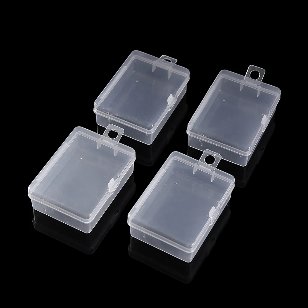 Transparent Plastic Storage Jewelry Box Compartment Adjustable Container For Beads Earring Box For Jewelry Rectangle Case