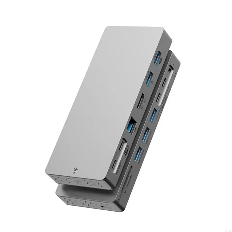 노트북 H8WD를 위한 1개의 USB C 도킹 스테이션 4K HDTV 기가비트 이더넷 100WPD에 대하여 알루미늄 14