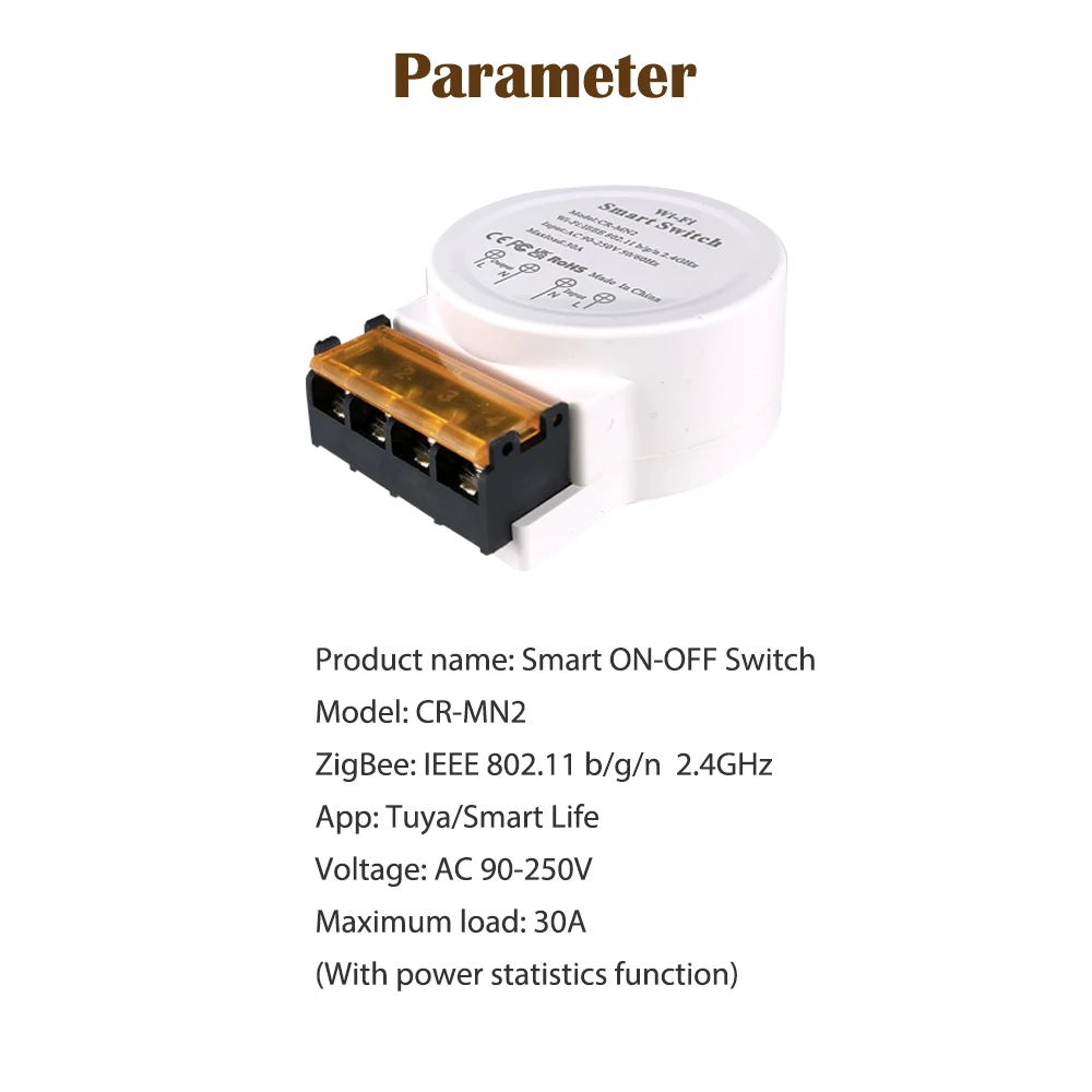 colock interruptor wi fi 30a 90 250v aplicativo ac tuya 04