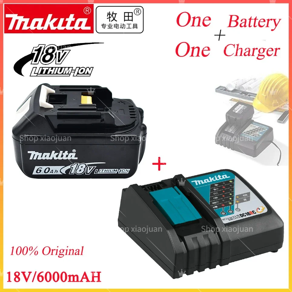 

Makita Charger 14.4V 18V Original DC18VRC Battery Charger Makita 6000mAh Bl1830 Bl1430 BL1860 BL1890 Tool Power Charger USB Prot