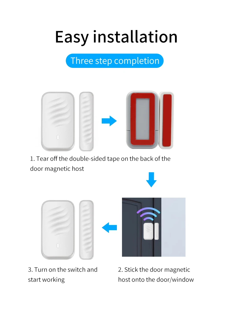 DS3 TTLOCK 2.4G WIFI Lock Compatible Door Sensor Door Contact Status Detectio