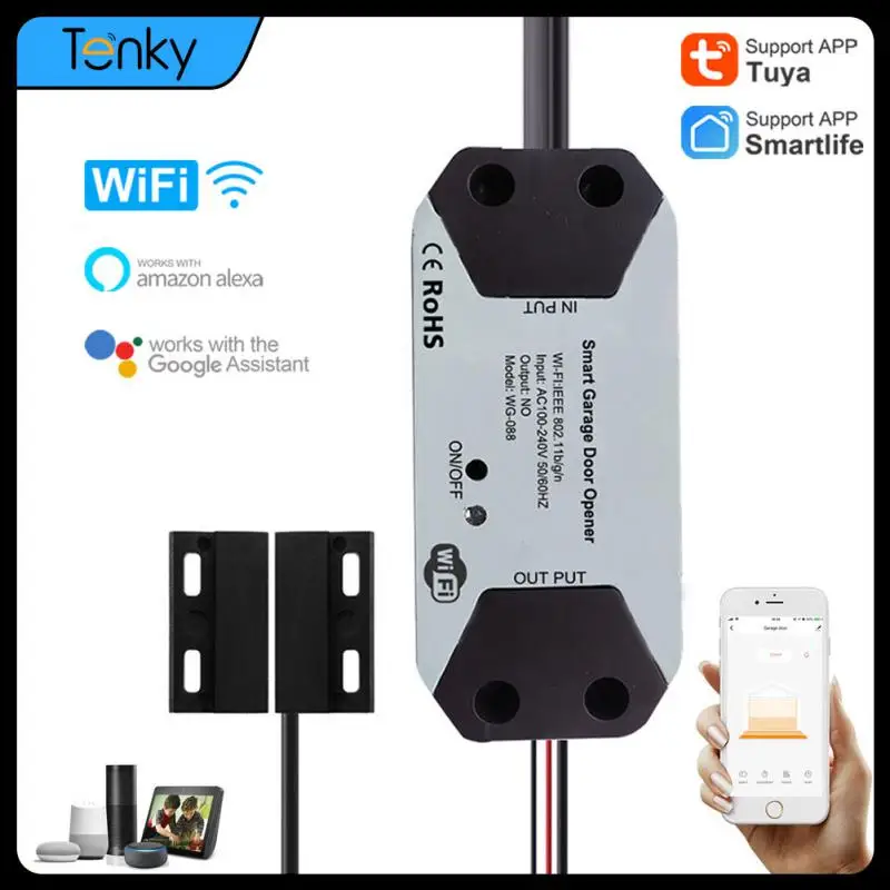 

Смарт-контроллер Tenky Tuya для открывания Гаражных дверей, wi-fi переключатель, работает с приложением Alexa Echo Google Home SmartLife, не требует концентратора