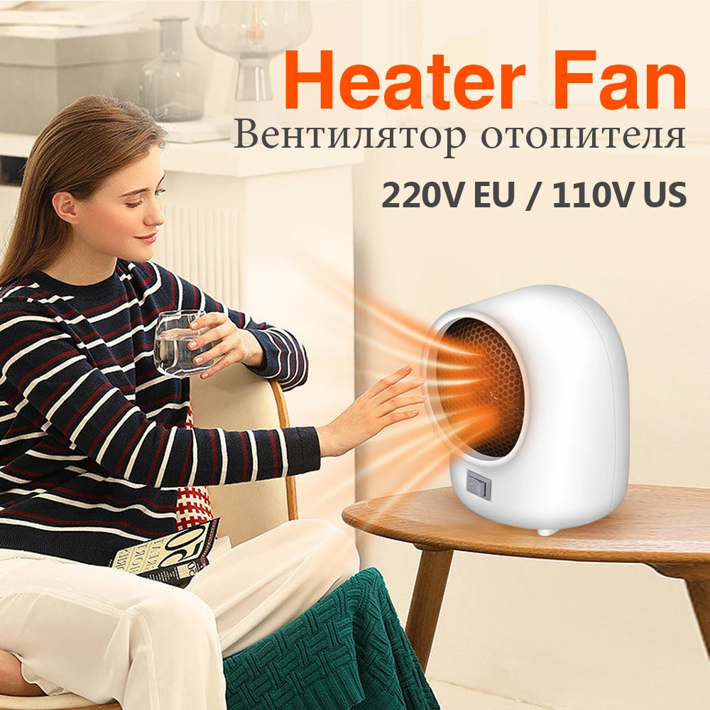 Electric Heater Portable 400W Mini Home Office Desktop Warm Air Heater  Warmer Fan 2-speed 3S Fast Heat Winter 220V / 110V - AliExpress