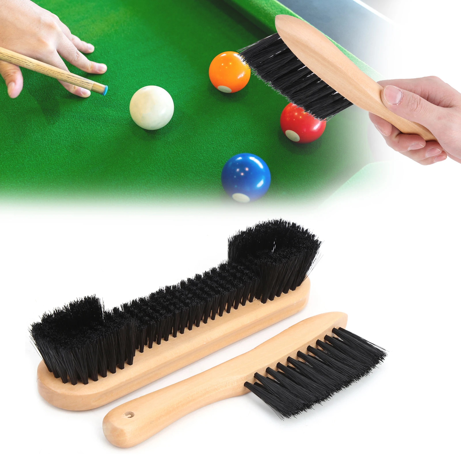 Pool Table Brush Safe Billiard Rail Brush Reliable Convenient Wear‑Resistant for Billiard Accessory Tables Chairs Cleaning billiard cleaning supplies billiard brush set billiard tool