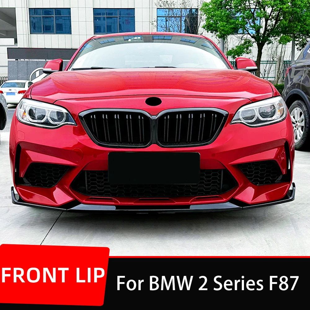 

For BMW 2 Series F87 M2 CS Style 201617 18 19 20 21 Gloss Black Car Front Bumper Splitter Lip Diffuser SpoilerGuard Cover Tuning