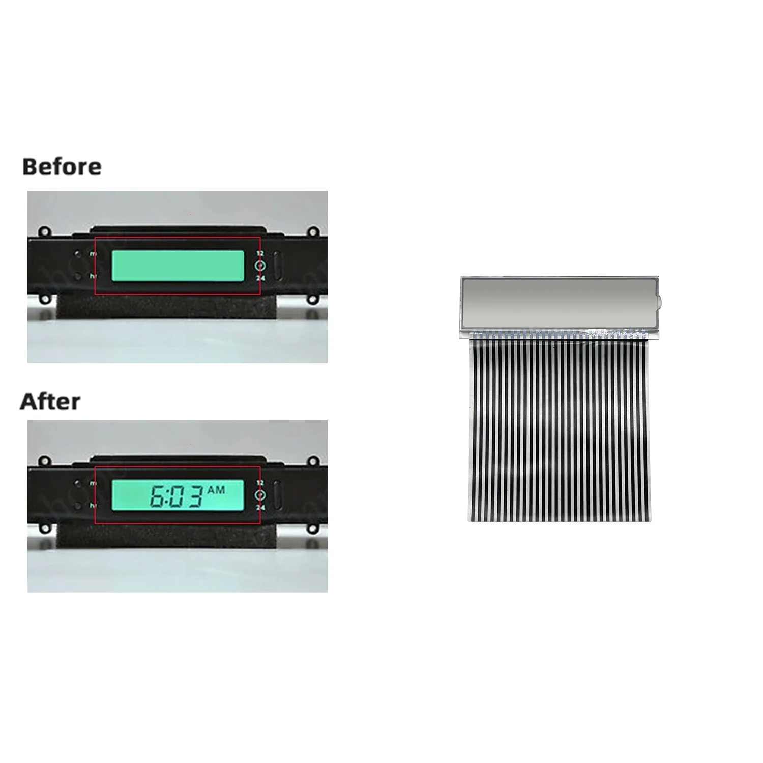 재규어 XJ6 XJ8 X300 XJR 1995-1998용 계기판 LCD 디스플레이 디지털 시계 디스플레이 자동차 LCD 화면 픽셀 수리