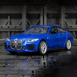 1:34 BMW I4 M50 Supercar Alloy Model Car Toy Diecasts Metal Casting Sound and Light Car Toys For Children Vehicle