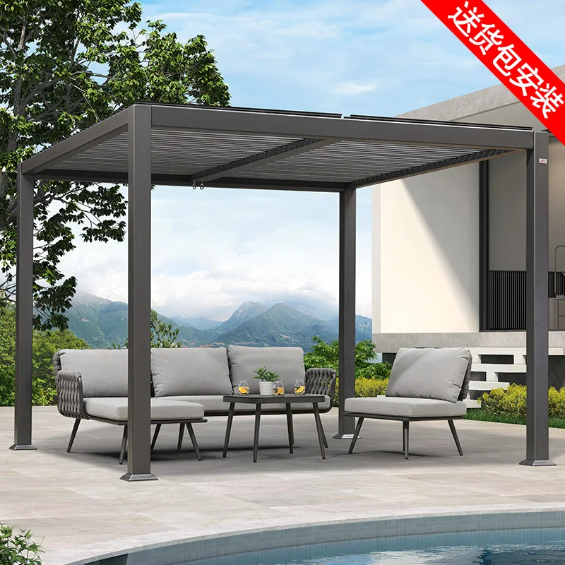 Description Picture 4 of item3Remote Control Aluminum Alloy Pergola 3m 4m 10feet 12feet