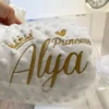 Name Personalised Bubbled Fleece Baby Blanket DIY Custom Toddler Crib Bed Stroller Swaddle For Newborn Birthday Gift Present 2