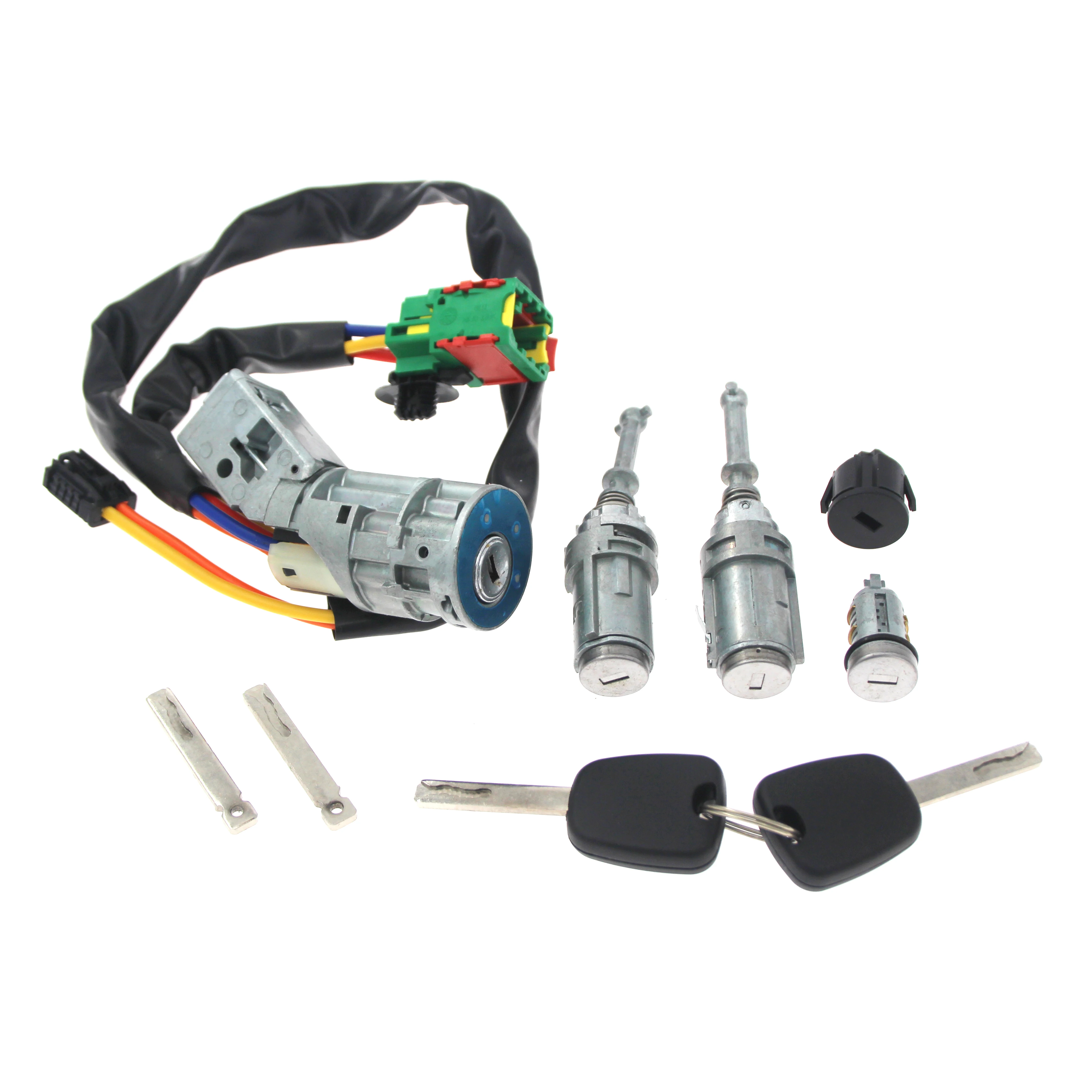 Barillet Complet de Porte Avant Gauche coté Conducteur avec 2 clés compatible Citroën C2 et C3 I OEM 9170.T9 9170T9 9170W9