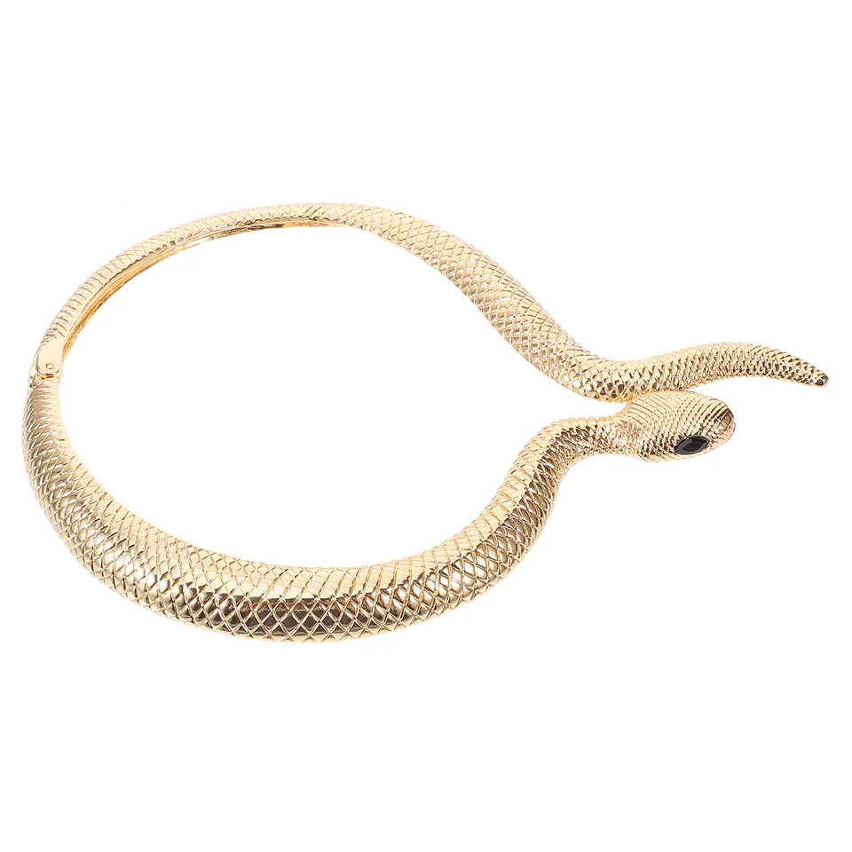 1 pezzo Collana da donna a serpente dorato, design a fora di Y, catena per agl