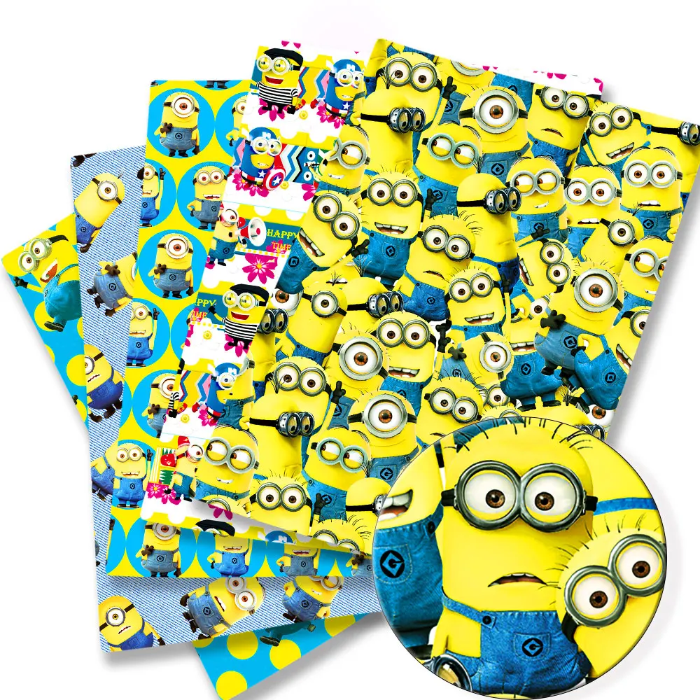 Beast Kingdom Minions Cartoon Cotton Fabric Patchwork Tissue Kid Home Textile Cucito Doll Dress Curtain Poliestere Cotton Fabric