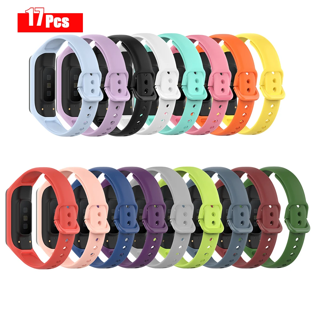

17 шт./партия, силиконовые ремешки для Samsung Galaxy Fit 2