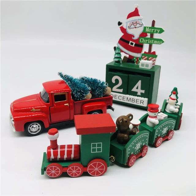 Camions de noël pour enfants, transport, arbre de noël, voiture, décoration  de fête, cadeau de nouvel an, 2023 - AliExpress