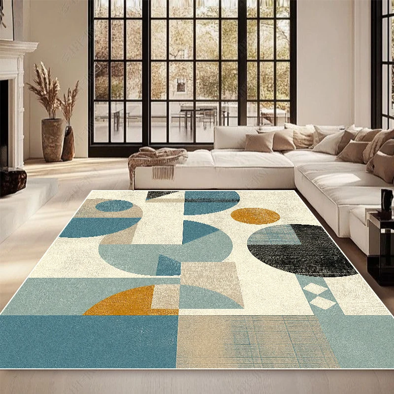 Modern Decoration Living Room Carpet Fashion Geometric Design Large Rugs Bedroom Non-slip Rug Hall Sofa Side Plush Floor Mats 3