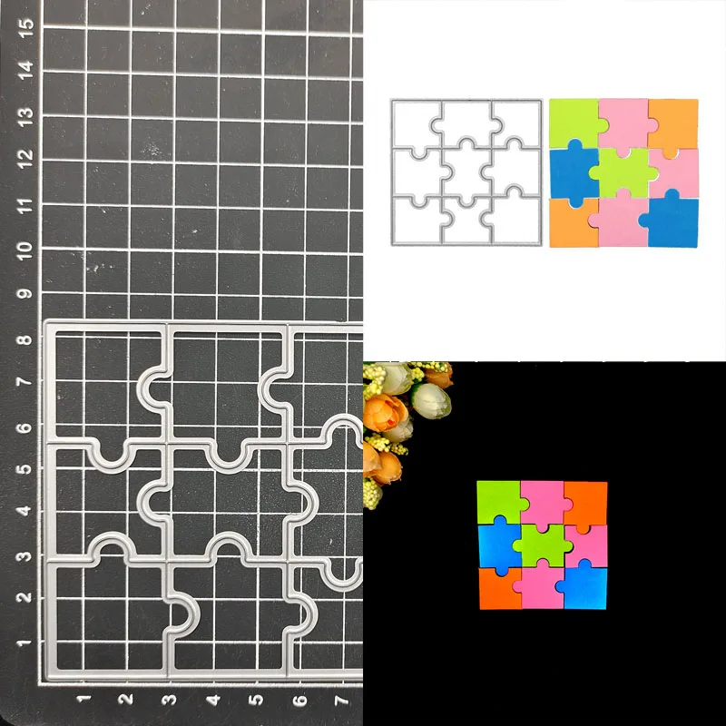 

Puzzle Metal Cutting Dies Stencil Scrapbook Album Stamp Paper Card Embossing Decor Craft Knife Mould