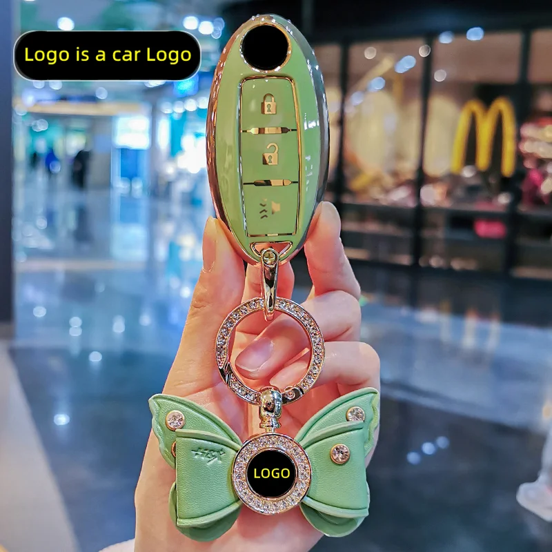 TPU Car Remote Key Case Cover Protect Shell Bag For Nissan Qashqai Juke J10 J11 X-Trail T32 T31 Kicks Tiida Pathfinder Note key case key case cover car key shell car key chain