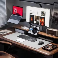 Walnut Wood Computer Desks Laptop Riser Shelf with Storage Office Home Workspace Organizer Stylish Monitor Stand for Desk Decor