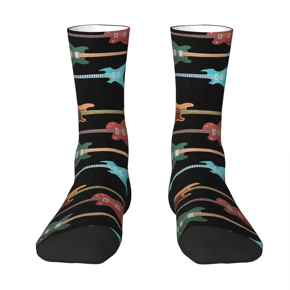 Retro Bass Guitar stockings Thickened thermal stockings Men's and women's stockings, For Unisex