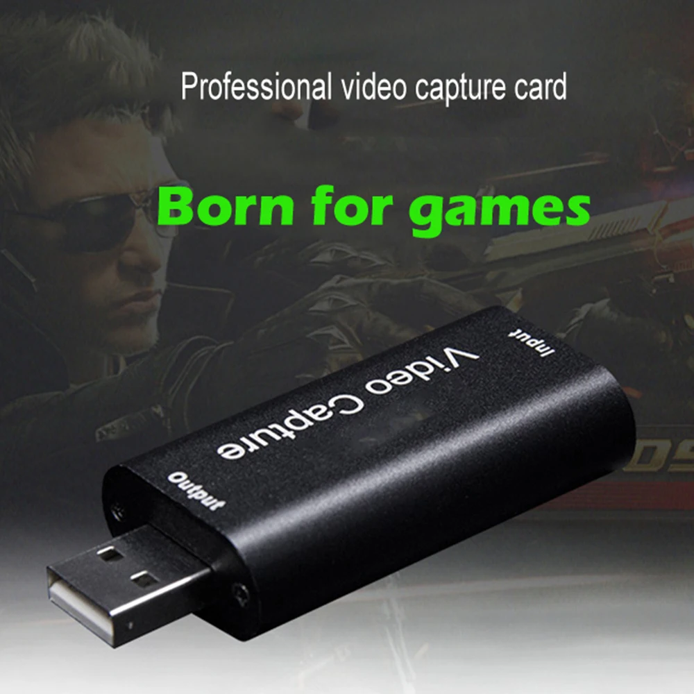 PS4 게임 DVD 캠코더 카메라 녹화 라이브 스트리밍용 비디오 캡처 카드, USB2.0 HDMI 호환 그래버 녹음기, 4K 1080P