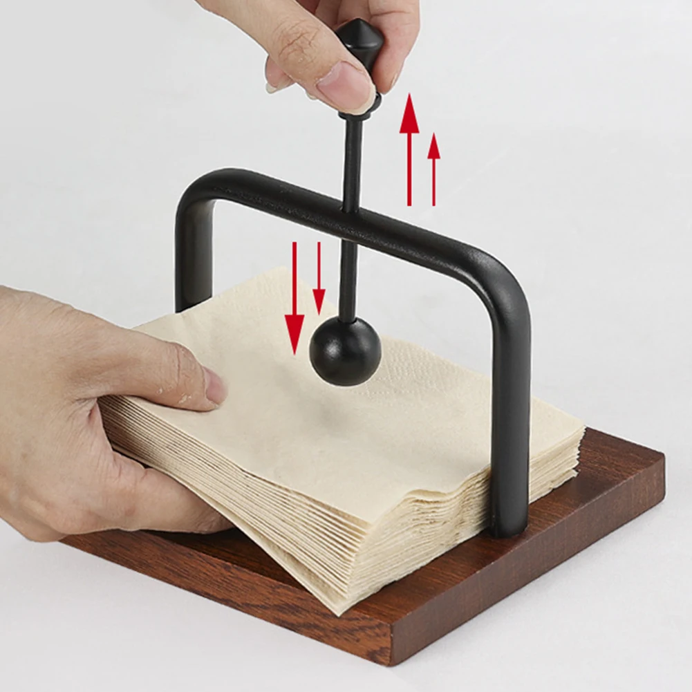 Cafe Napkin Holder Western Restaurant Paper Towel Holder Solid Wood Hotel Paper Towel Box Homestay Tabletop Paper Towel Holder 2