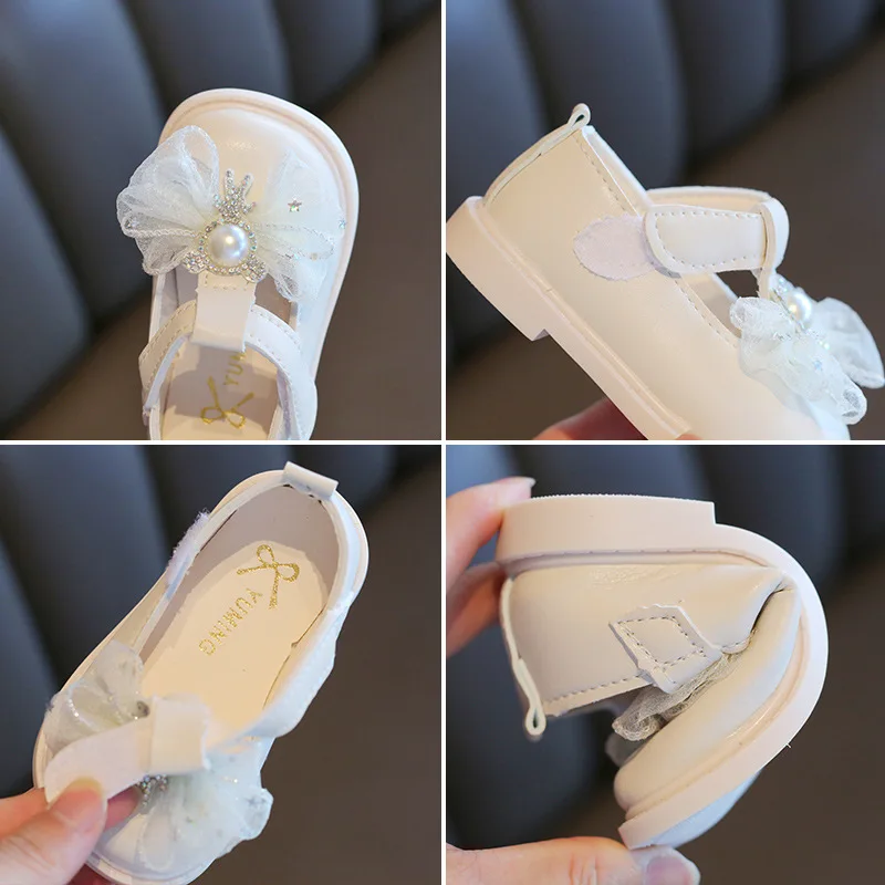 Soft Soled Baby Girl Bow Shoes 4