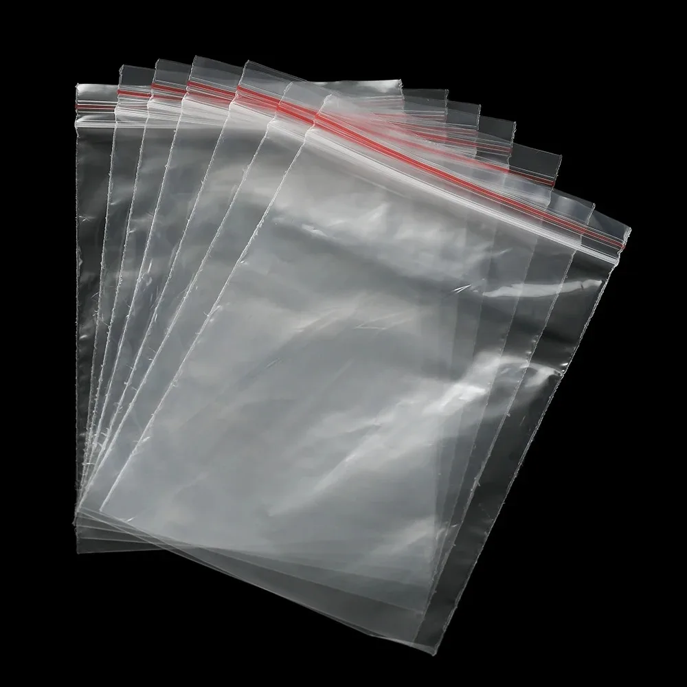30-100pcs/bag Plastic Reclosable Bags 4*6/5*7/6*8/7*10/8*12cm Zipped Lock Reclosable Plastic Poly Clear Bags Bulk Jewelry Craft Accessory Packaging