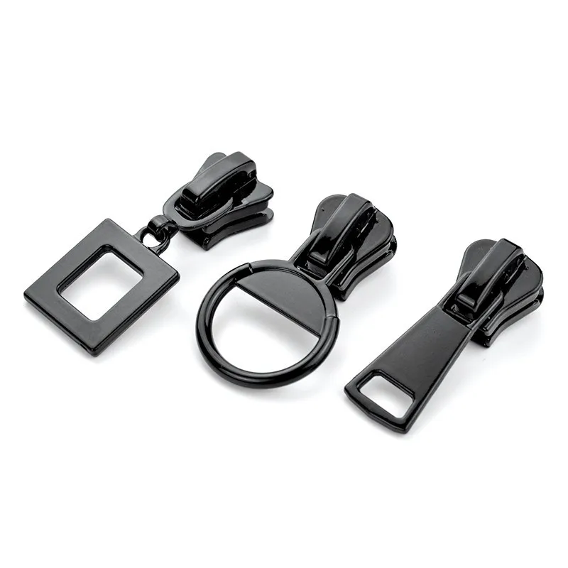 5PCS Zippers 3# 5# 8# Electrophoresis Black Auto Lock Zipper Sliders Zipper Accessories Metal Sliders for Resin Zipper Sliders Zipper Accessories
