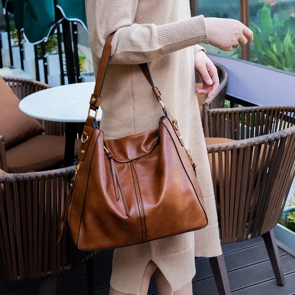 

Women's Bag 2024 New Single Shoulder Simple Crossbody Hobo Korean Style Handbag Ladies' Tote Large Luxury Designer