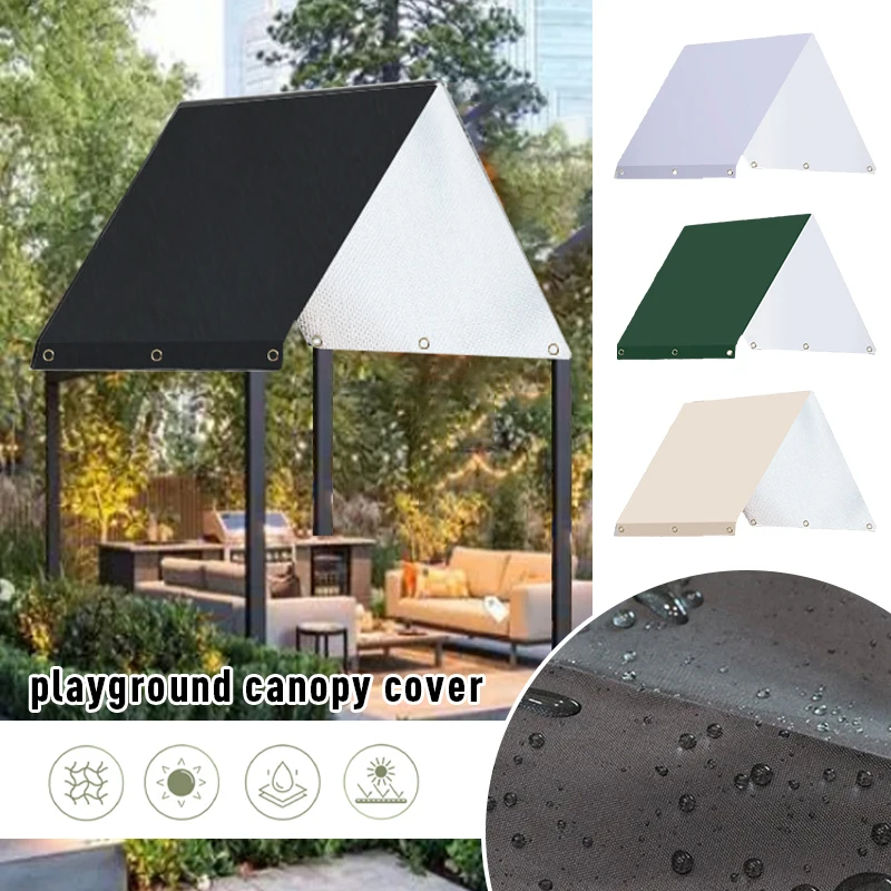 

210D/420D 52x90 дюймов наружный Swingset Shade детская игровая площадка навес крыши Водонепроницаемая сменная крышка