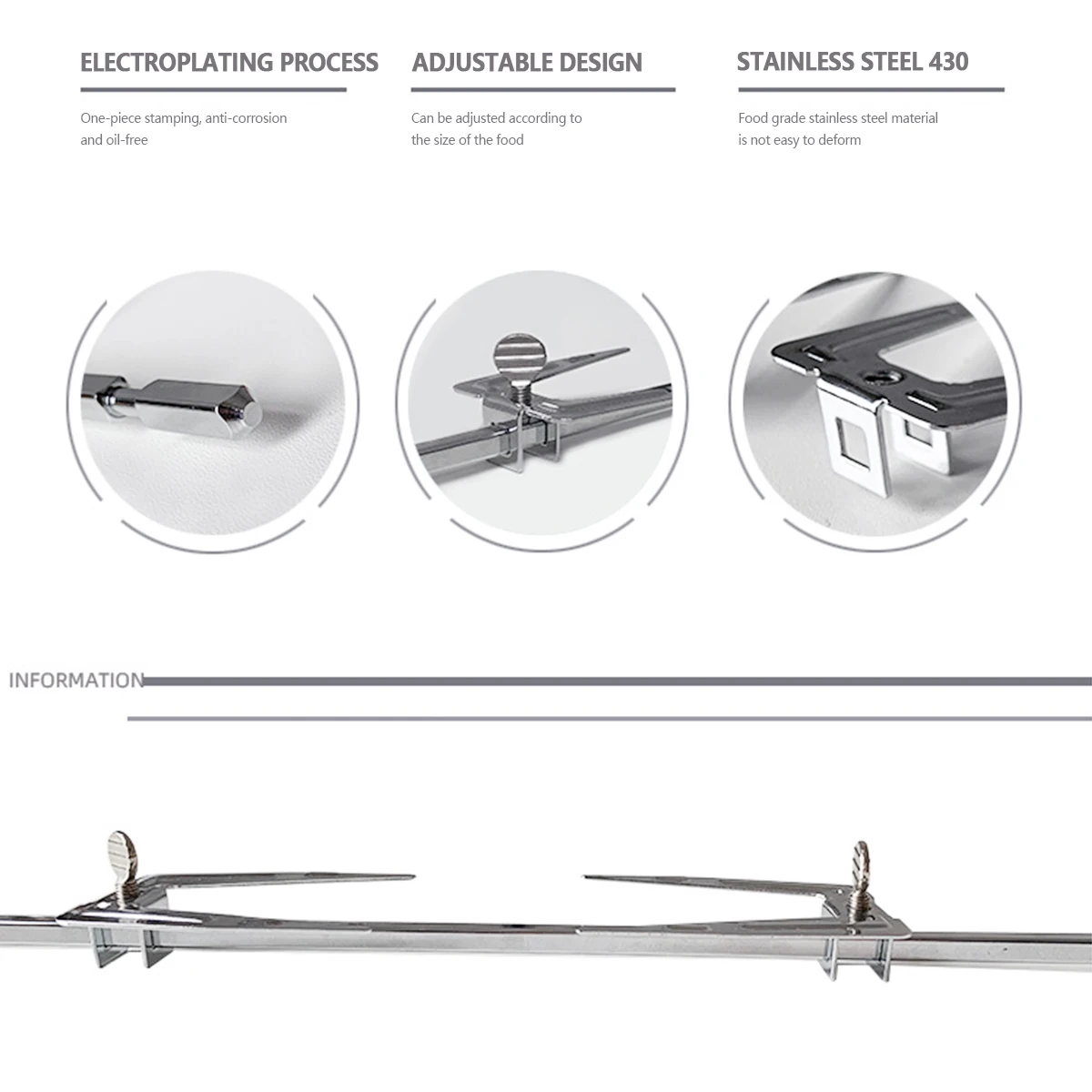 BBQ Rotator Motor or Rotary Fork Set Electric BBQ Rotisserie Grill Rod 1.5V D Size Barbecue Rotisserie Rotator Motor Durable