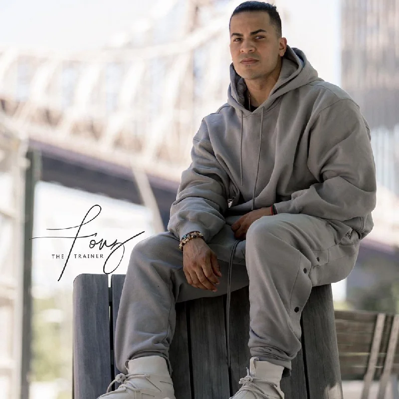 

Мужской спортивный пуловер с капюшоном, модная Толстовка для фитнеса с двойной шапкой, свободная толстовка, комплект из двух предметов с логотипом на заказ, 2023