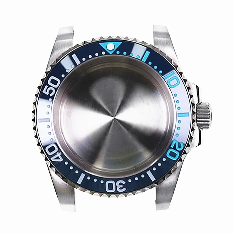 Nh35 Nh36 Nh34 자동 무브먼트 모드 부품 용 세라믹 베젤 인서트 시계 케이스가있는 새로운 40mm 다이빙 사파이어 크리스탈 316l 스틸