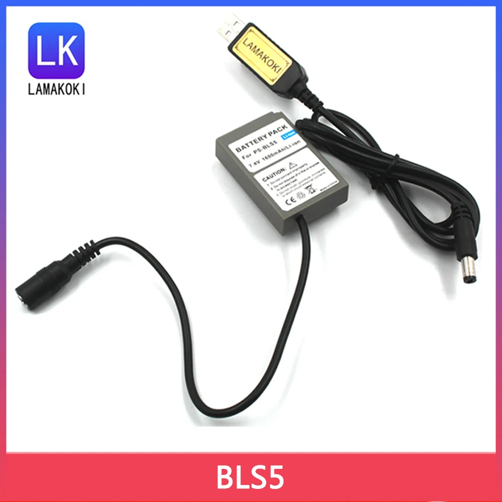 Bateria Usb Power Bank Cabo para Olympus Caneta E-pl2e-pl5 Pl6 E-pl7e-pm2e-m10e-m10 ii Ps-bls5 Bls50 Bls-5 Bls5 Bls50