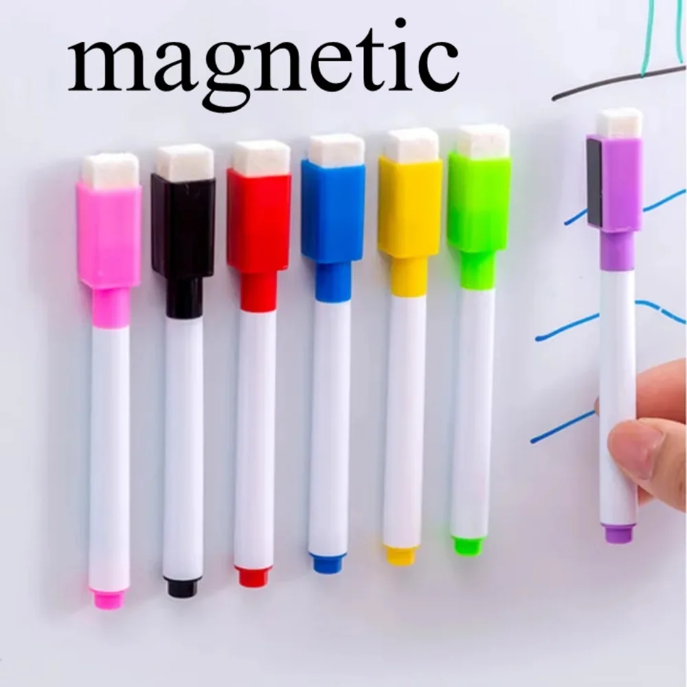 5pc Magnetic Whiteboard Marker Pen Color Dry Art Marker Blackboard Pen for Office School Student Teacher Stationery Writing Tool