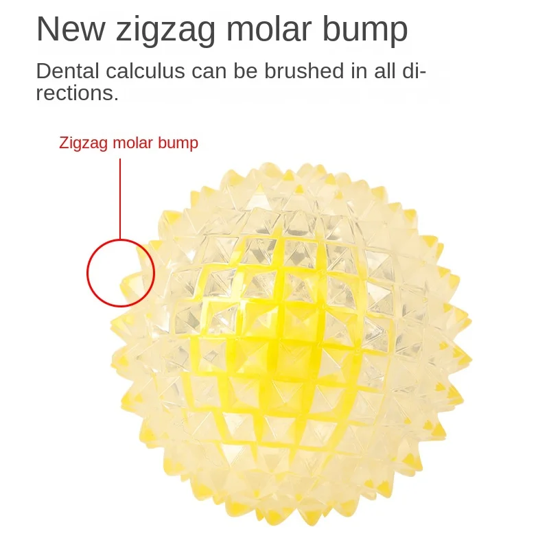 

New Dog Toy Ball Pet Dog Training Ball Bite Resistant Puppy Large Dog Puppy Molars To Relieve Boredom Elastic Flash Ball