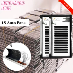 New Arrival Easy Fans Volume Lashes 1S Rapid Blooming Eyelash Extension Easy To Quick Fans Russian Private Label Box Package