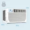 24,000 BTU Window Air Conditioner with Dehumidifier and Supplemental Heat，230V，Window AC.Ft. with Remote Control，3 Speeds, White 4