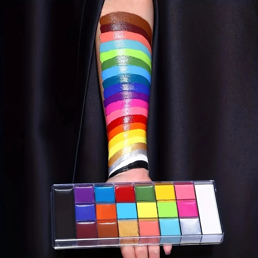 20 Colors Body Painting Pigments Face and Body Halloween Christmas Prom Drama Nightclub Disco Various Color Palette 5