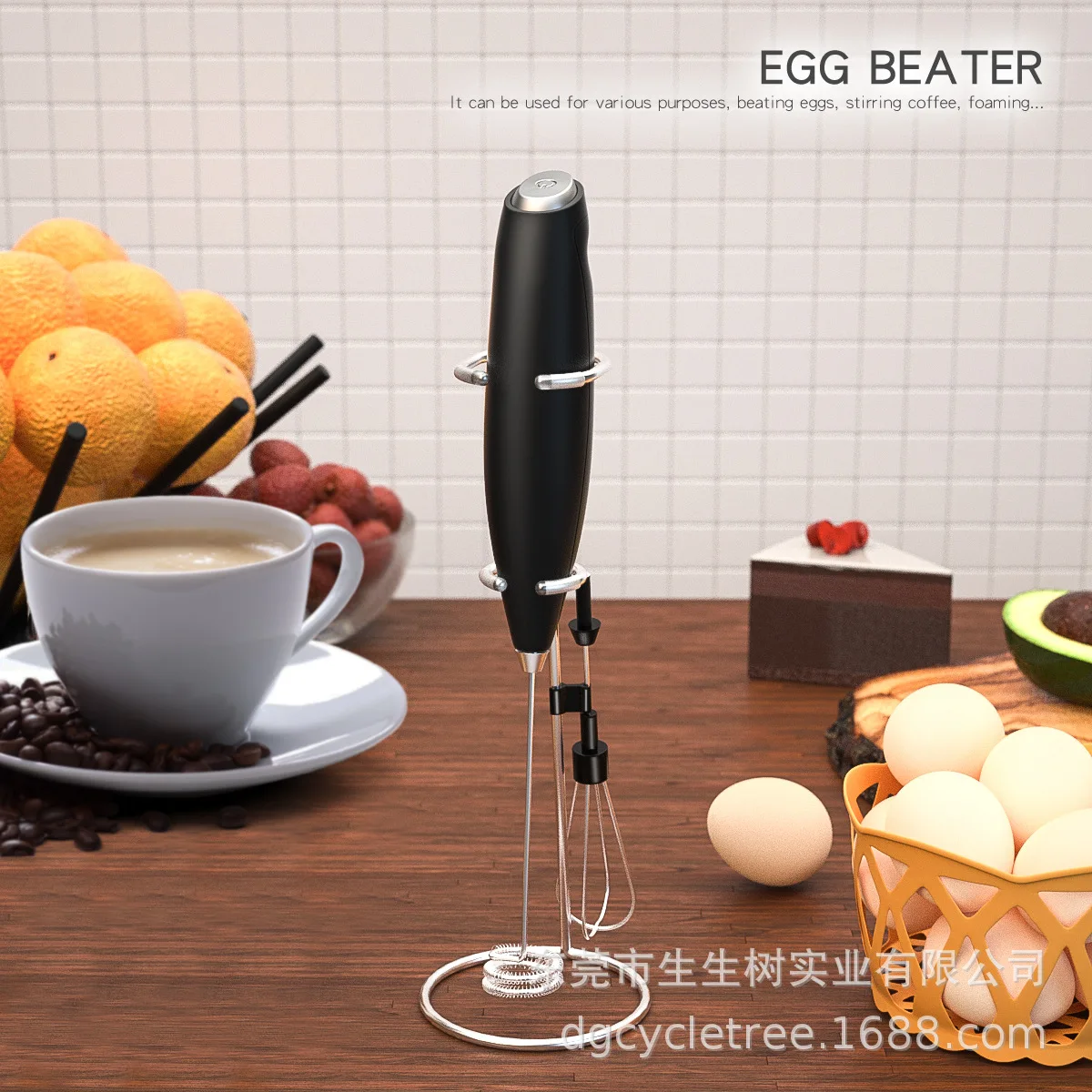 Milk Frother Electric Milk Frother Handheld Mini Whisk for Coffee Latte Cappuccino Kitchen Tools Household Essentials