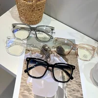 Monture lumineuse Anti bleu lunettes transparentes noir lunettes optiques femmes hommes lunettes carrées blocage lunettes Spectacle lunettes 3