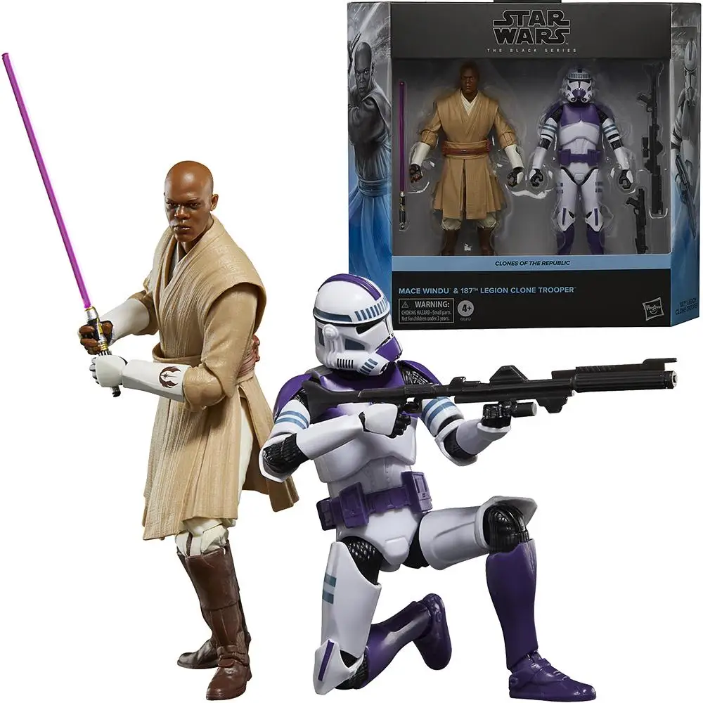 

Hasbro Star Wars The Clone Wars The Black Series Mace Windu & Clone Trooper 6 Inch Action Figures Toy Gift Collectibles G0212